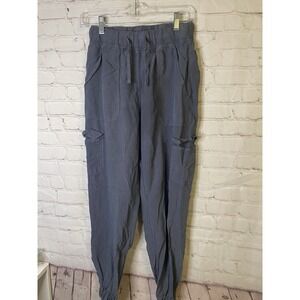 Utility Cargo Jogger Pants Sz X Small Gray Pull On Women